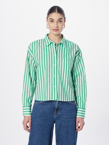 Monki Blouse in Groen: voorkant