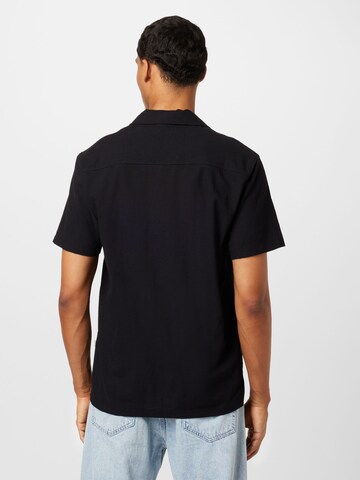 Woodbird Comfort fit Button Up Shirt in Black