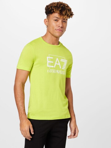 T-Shirt EA7 Emporio Armani en vert : devant