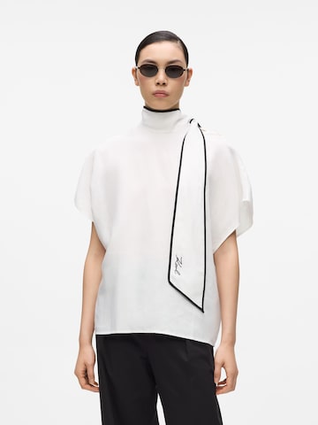 Chemisier Karl Lagerfeld en blanc : devant