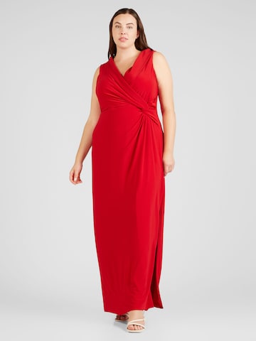 Lauren Ralph Lauren Plus - Vestido de noche 'LEONIDAS' en rojo: frente