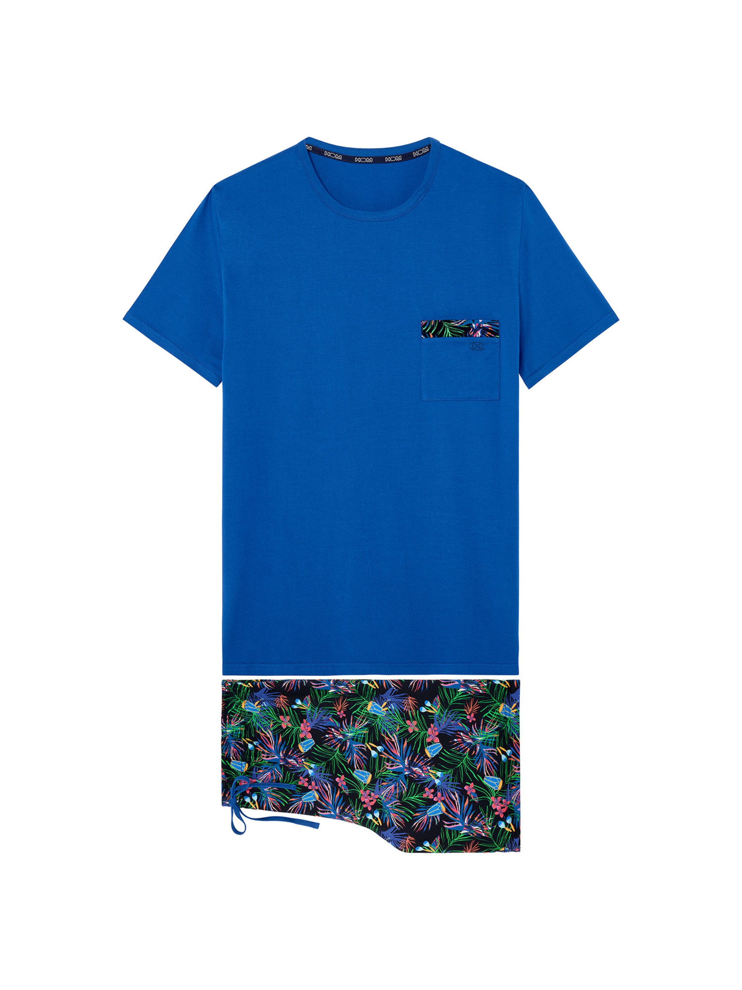 Pyjama long ' Sleepwear Havana ' HOM en bleu : devant