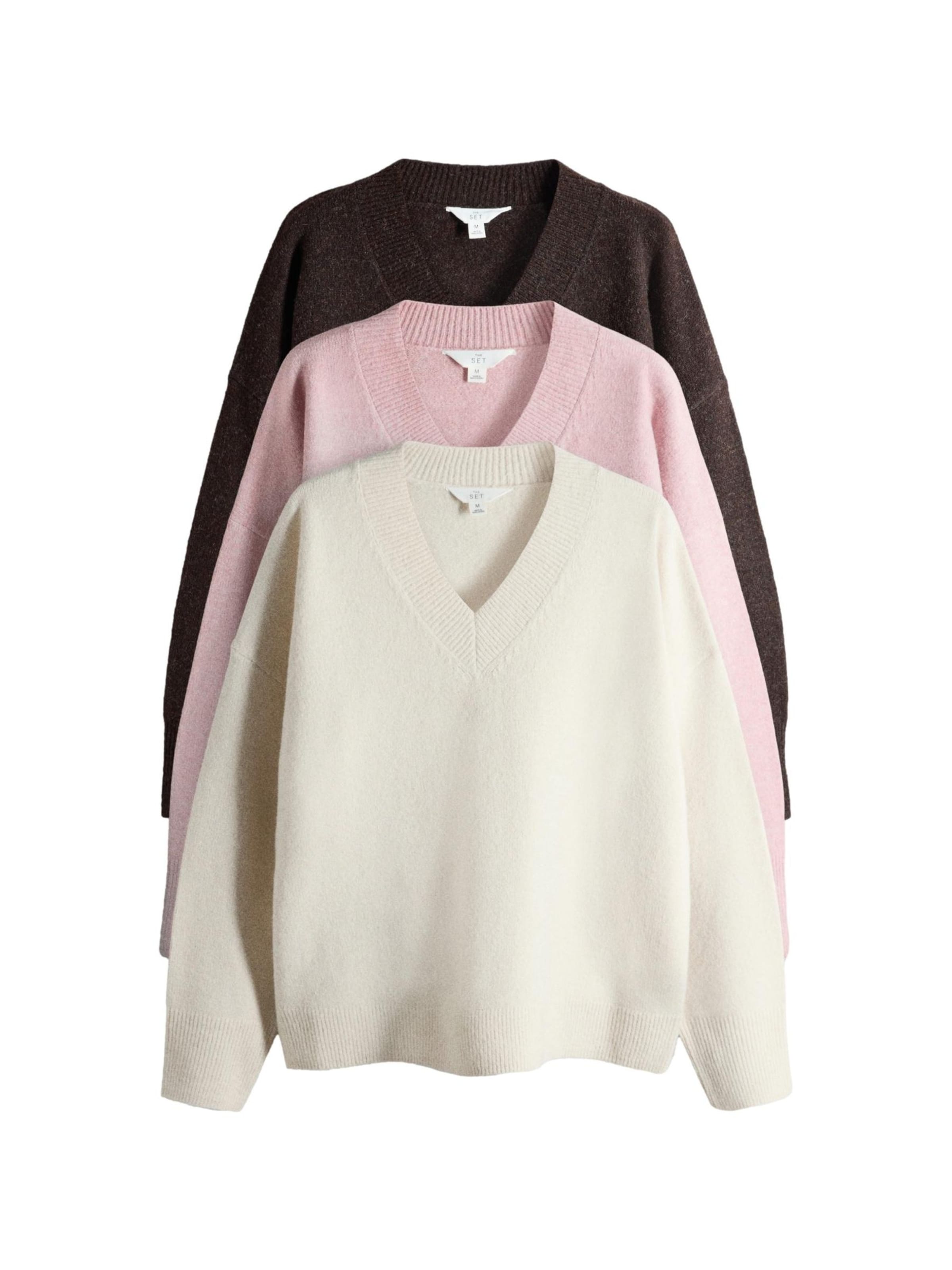 Pulover de la The Set pe bej: față