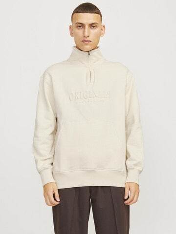 JACK & JONES Sweatshirt in Beige: Vorderseite