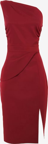 Awesome Apparel Cocktail Dress in Red: front