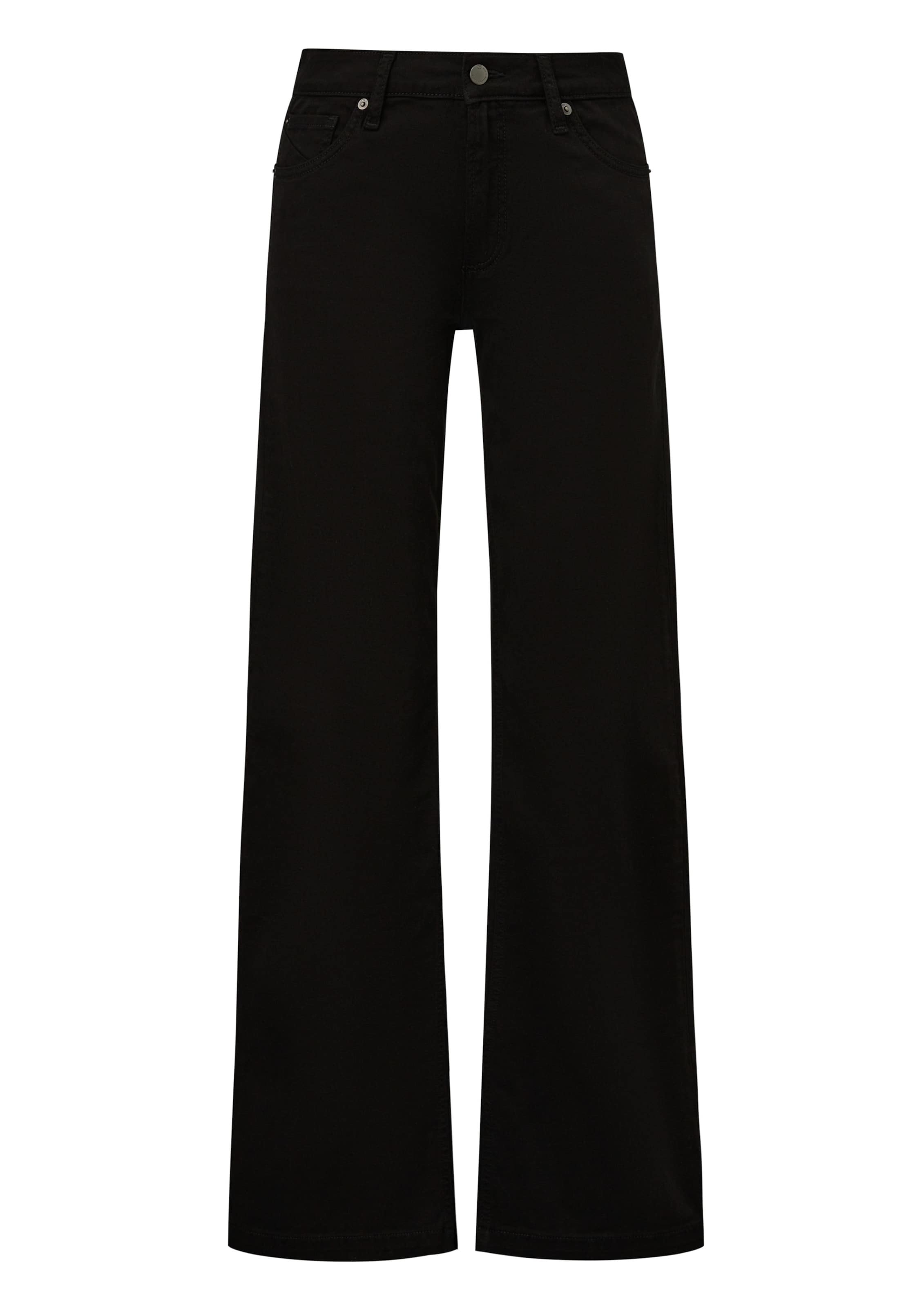 Wide Leg Jean ' CATIE ' QS en noir : devant