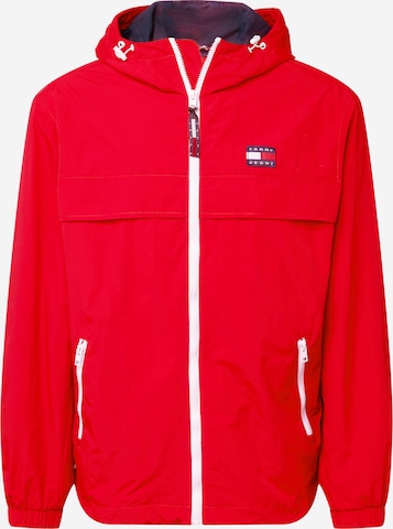 Tommy Jeans Prehodna jakna 'Chicago' | rdeča barva: sprednja stran