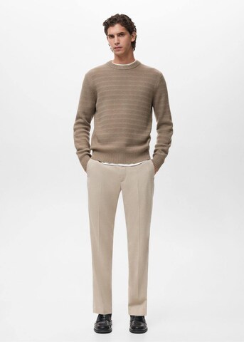 MANGO MAN Pullover 'Canut' in Braun