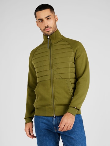 TOMMY HILFIGER Sweatvest in Groen: voorkant