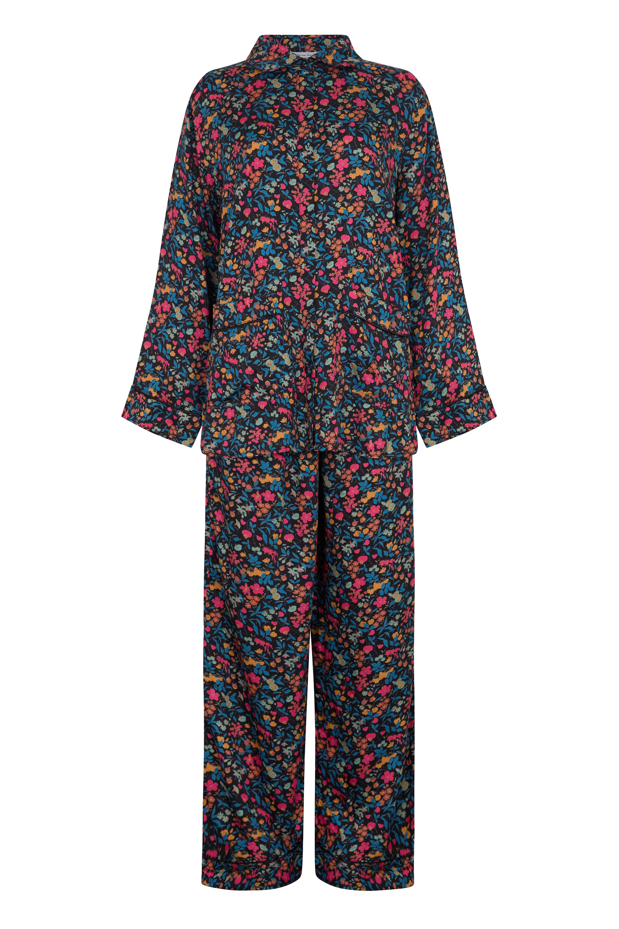 lily and lionel Pyjama 'Evie' in Schwarz: Vorderseite