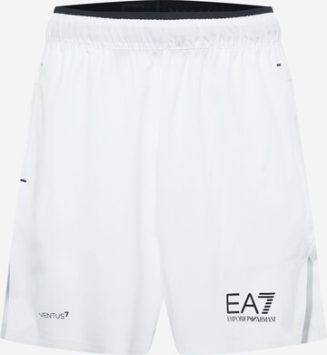 EA7 Emporio Armani Spordipüksid, värv valge: eest vaates