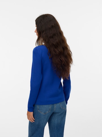 VERO MODA Sweater 'VMGOLD NEEDLE' in Blue