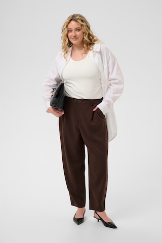KAFFE CURVE - Loosefit Pantalón 'KCmerla' en marrón