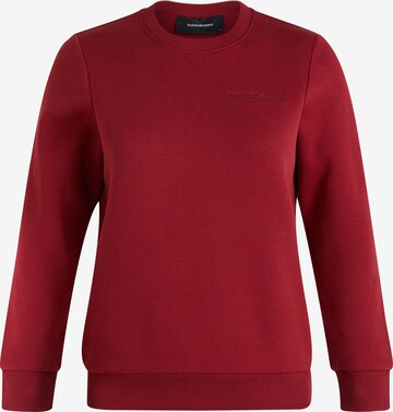 PEAK PERFORMANCE Sweatshirt Pullover 'Crew' in Rot: predná strana