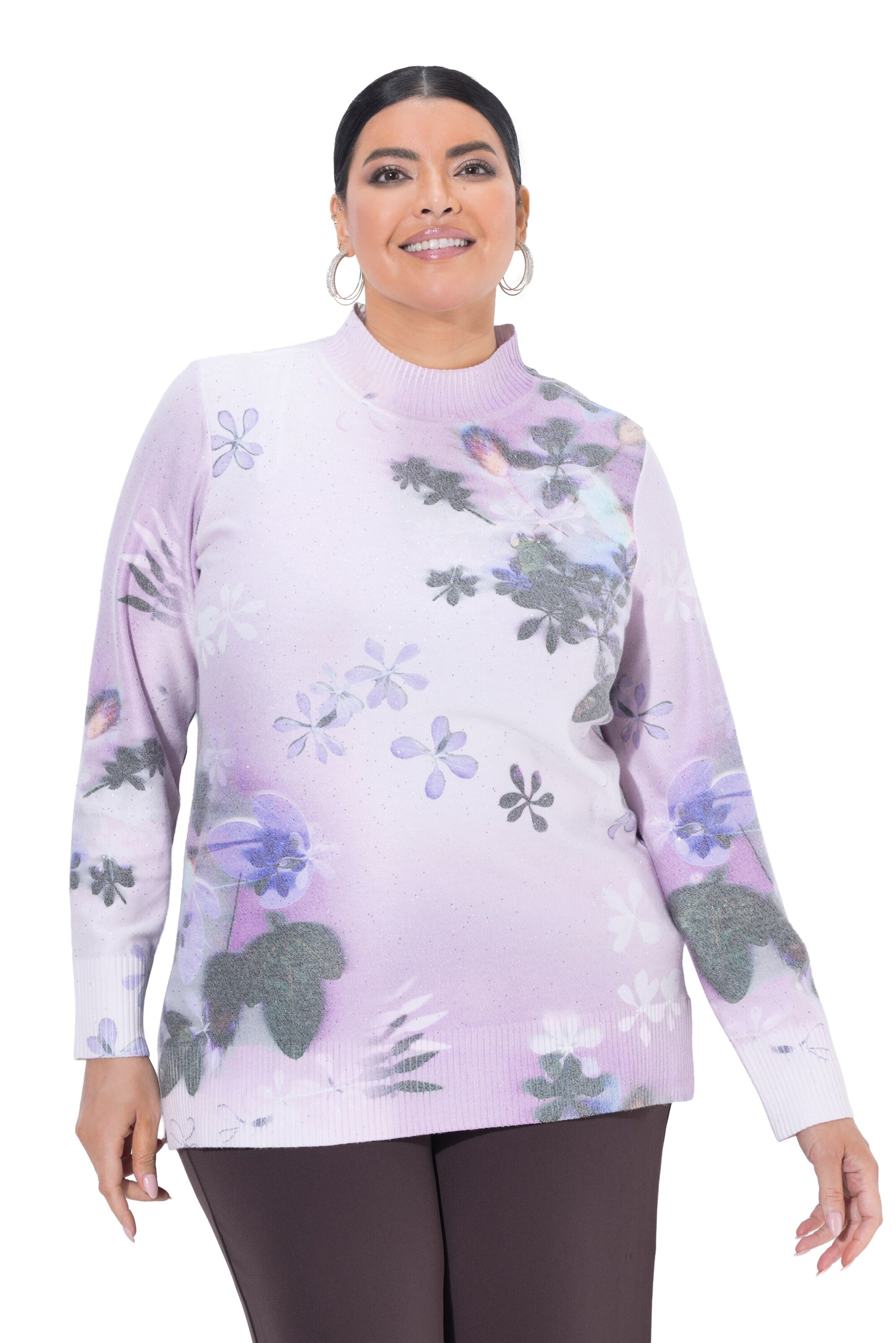 Ulla Popken Sweater in Purple: front