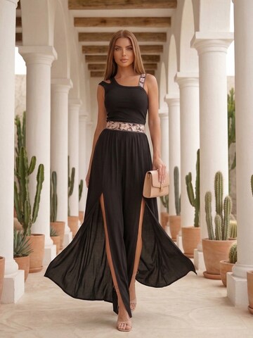 JIORO Wide leg Pants 'ESSENTIALS' in Black