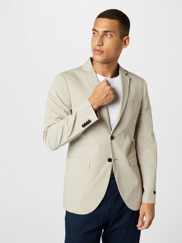 Coupe slim Veste de costume 'FRANCO' JACK & JONES en beige : devant