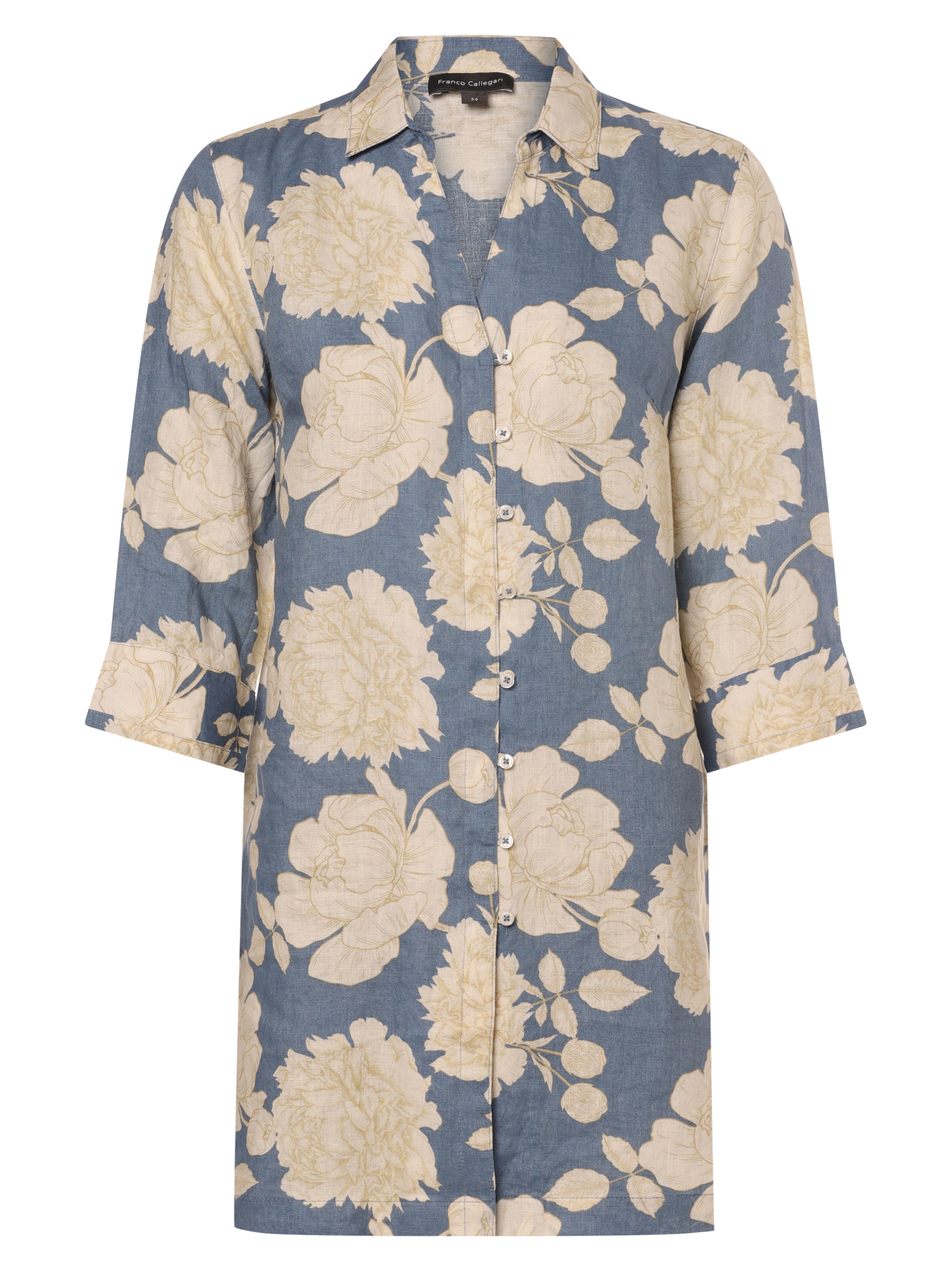 Franco Callegari Bluse in Blau: Vorderseite