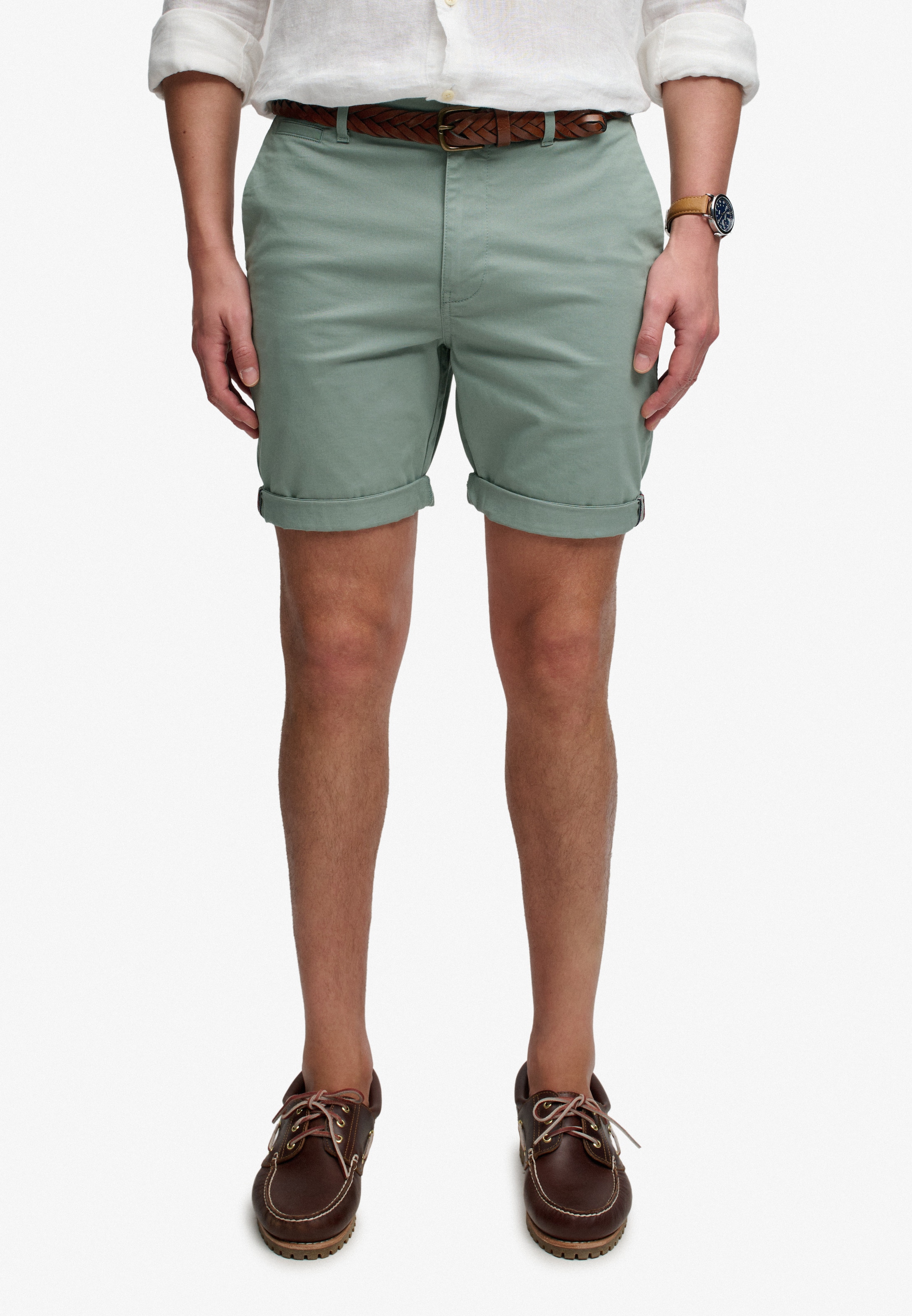 Superdry & Co Slimfit Chino in Groen: voorkant