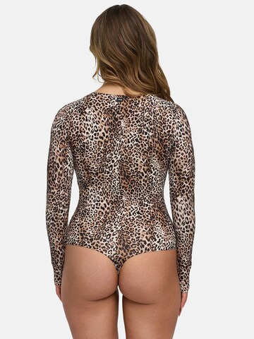Body 'Crew Neck Longsleeve Bodysuit' cfab (formerly creamy fabrics) en marron