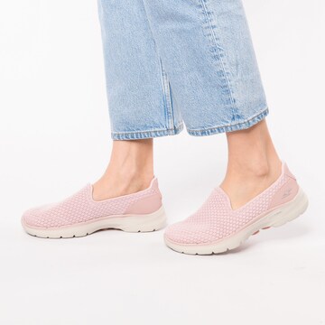 SKECHERS Classic Flats 'Go Walk 6' in Pink: front