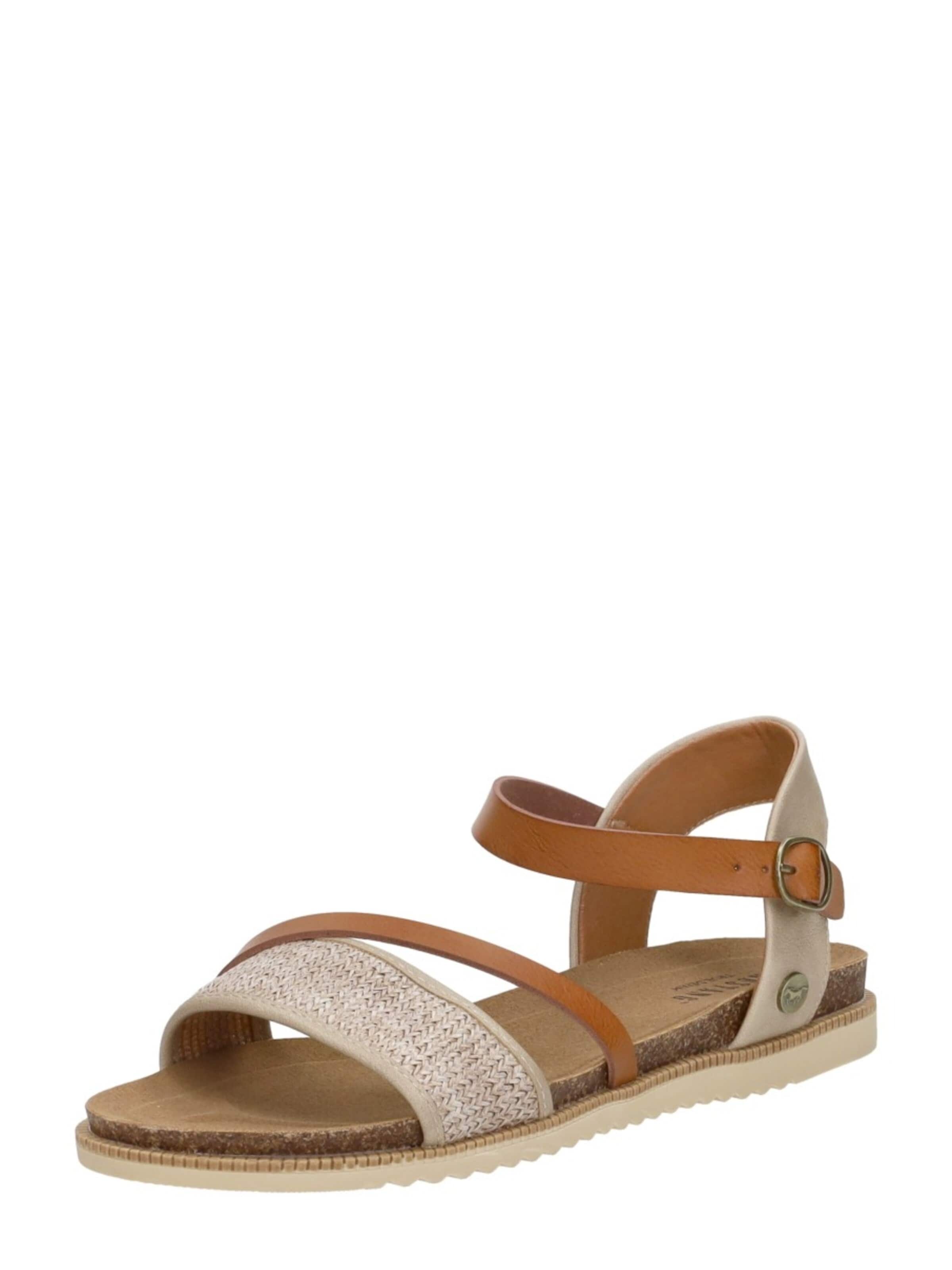 MUSTANG Sandal 'Sandalen Plat' in Beige