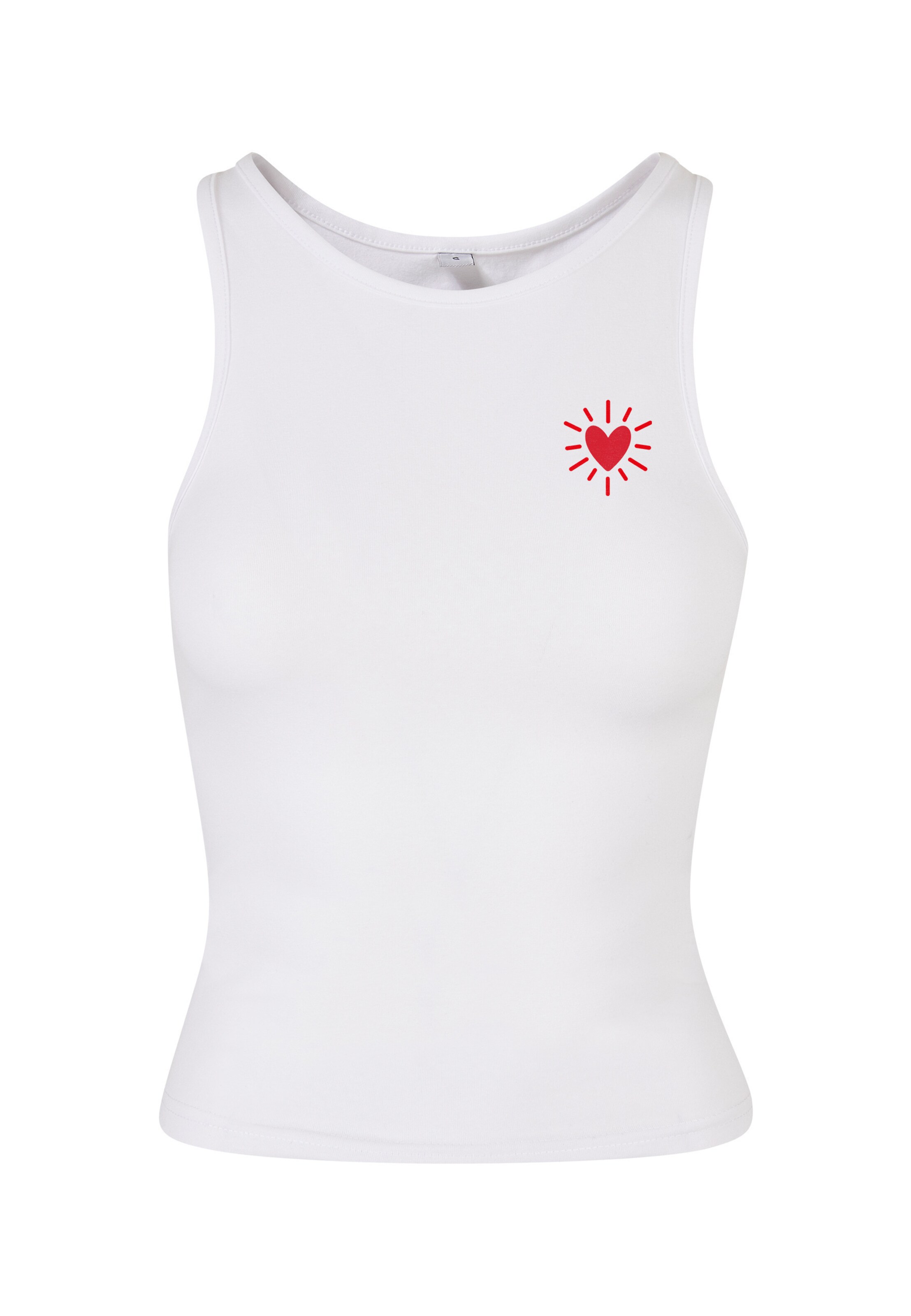 Urban Classics Top 'Radiant Heart' in Weiß: Vorderseite