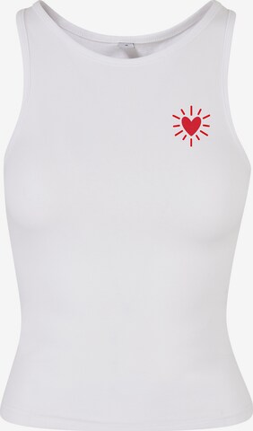 Urban Classics Top 'Radiant Heart' in Weiß: Vorderseite