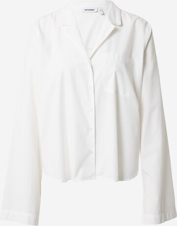 Camicia da donna 'Nova' di WEEKDAY in bianco: frontale