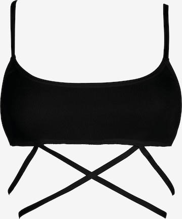OW Collection - Top de bikini 'TWIGA' en negro: frente