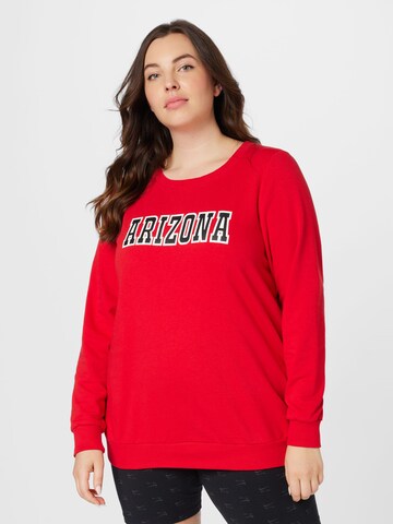 Zizzi Sweatshirt in Red: front