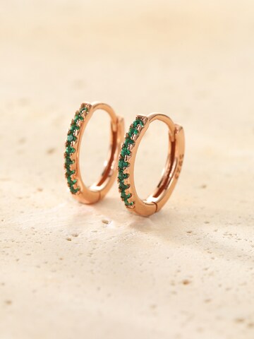 Hey Happiness Oorbellen 'Green Huggies' in Goud