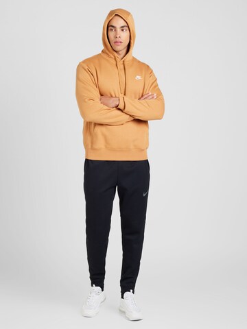 Nike Sportswear Rovný strih Mikina 'CLUB FLEECE' - Hnedá