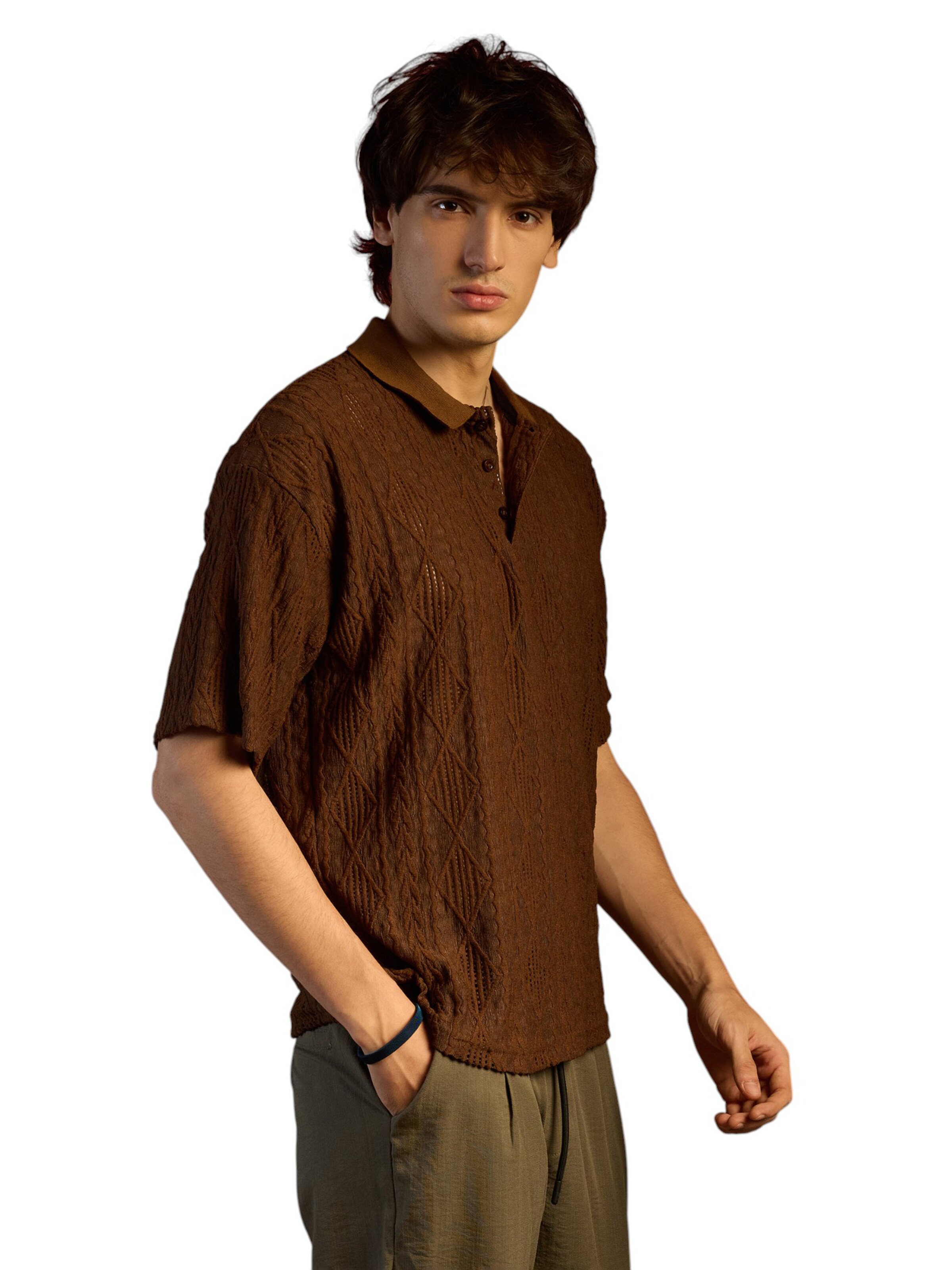Campus Sutra Shirt in Brown