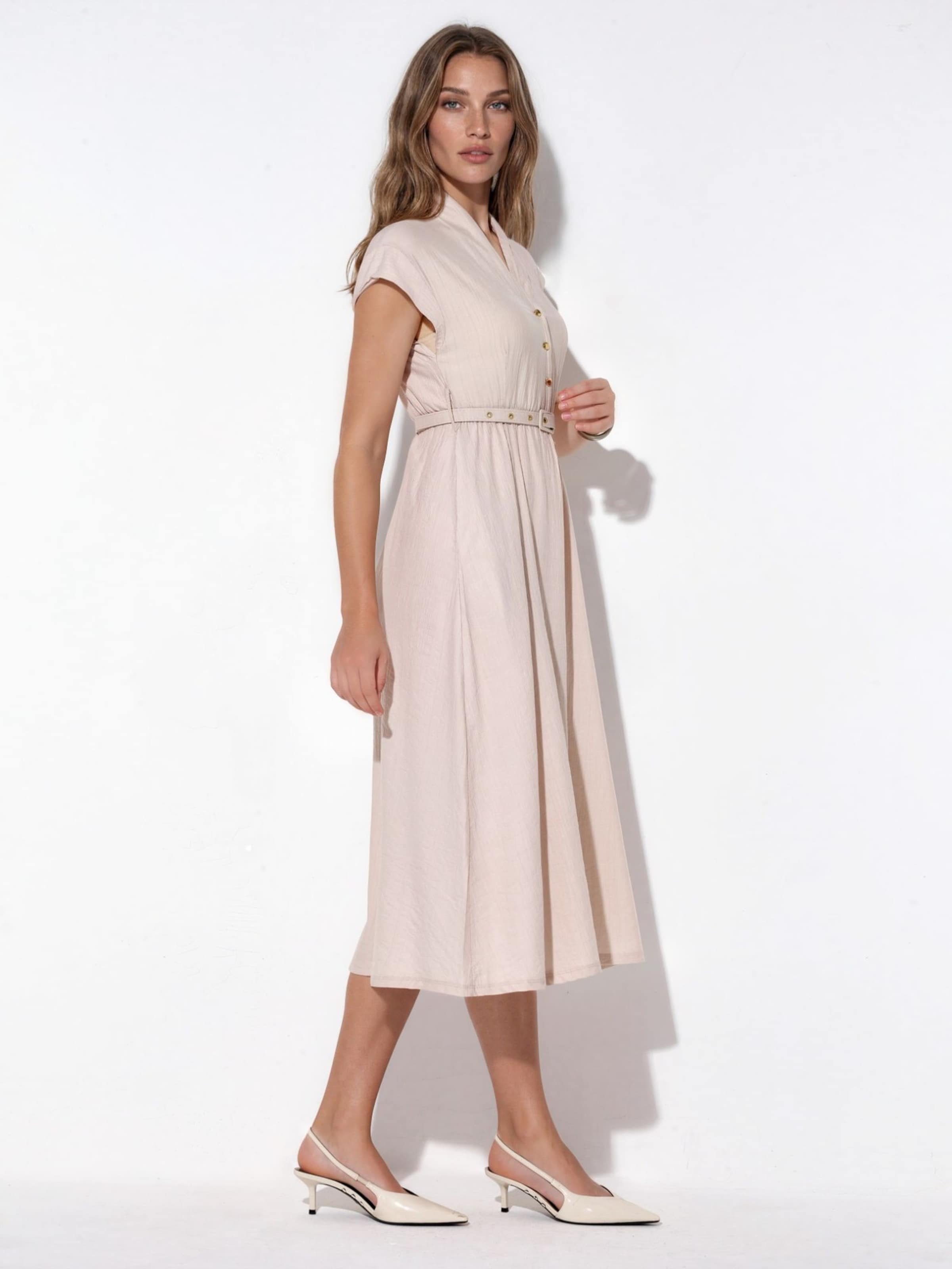 Busem Dress in Beige