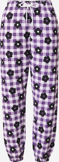 Daisy Street Pants 'Megan' in Purple / Pastel purple / Black / White, Item view
