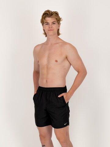 Nike Swim Athletic Swim Trunks in Black: front