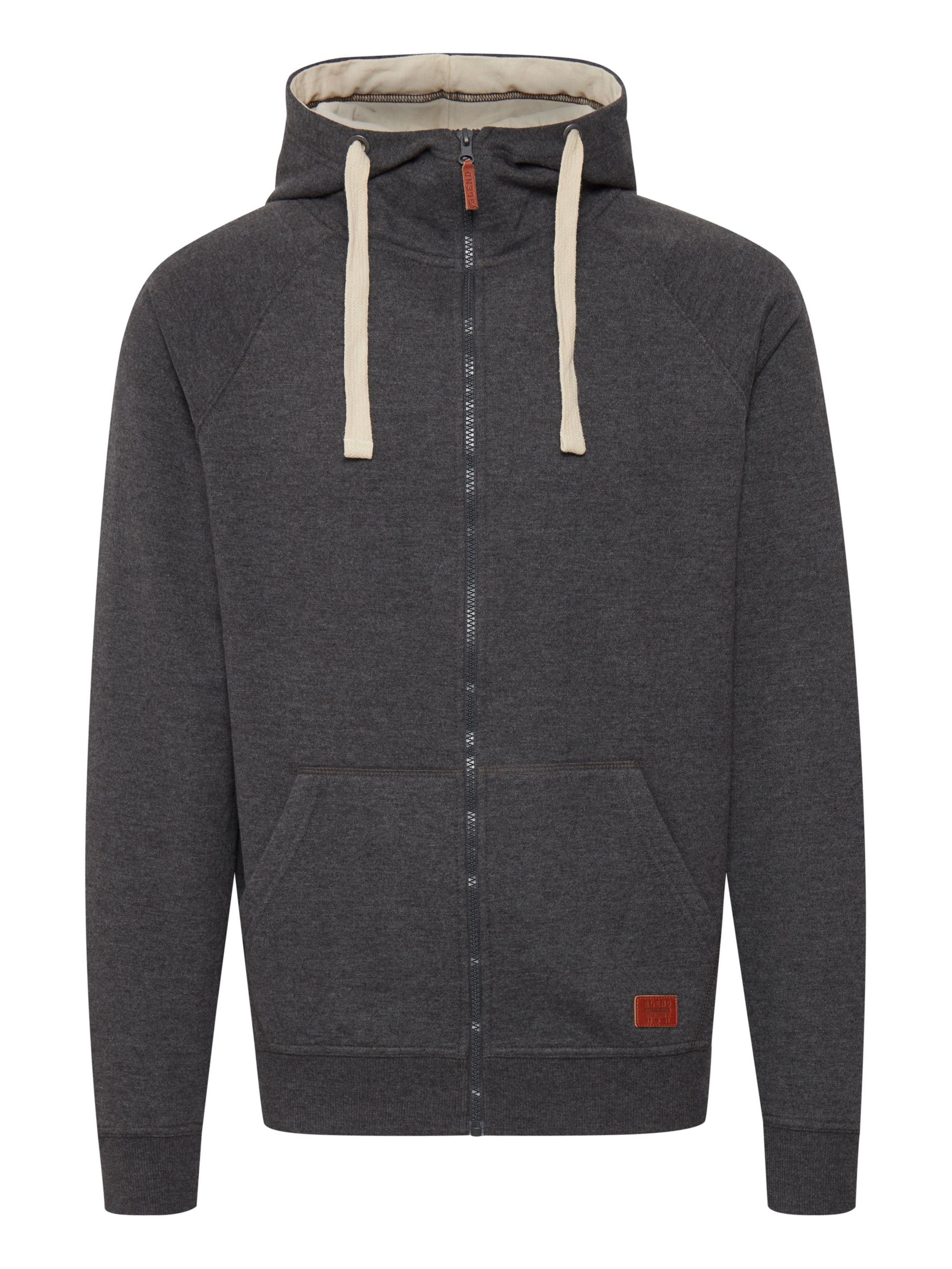 BLEND Sweatvest 'Speedy' in Grijs: voorkant