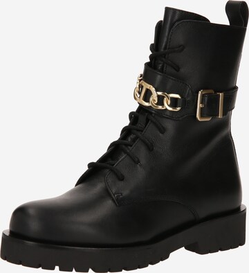 Twinset Lace-Up Ankle Boots in Black: front