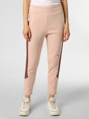 PUMA Tapered Workout Pants in Pink: front