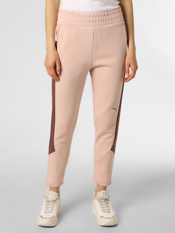 PUMA Tapered Sportbroek in Roze: voorkant