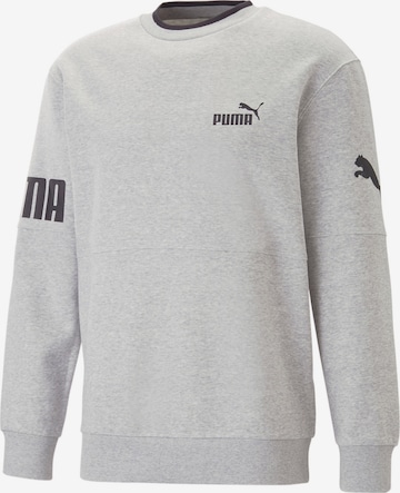 PUMA Sportsweatshirt 'POWER' in Grau: predná strana