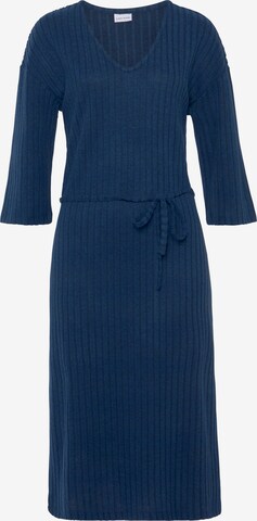 LASCANA Knitted dress in Blue: front