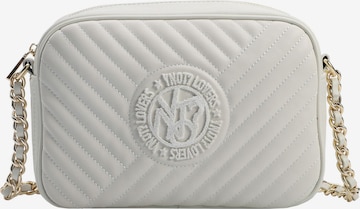 Y Not? Crossbody Bag 'Round' in White: front