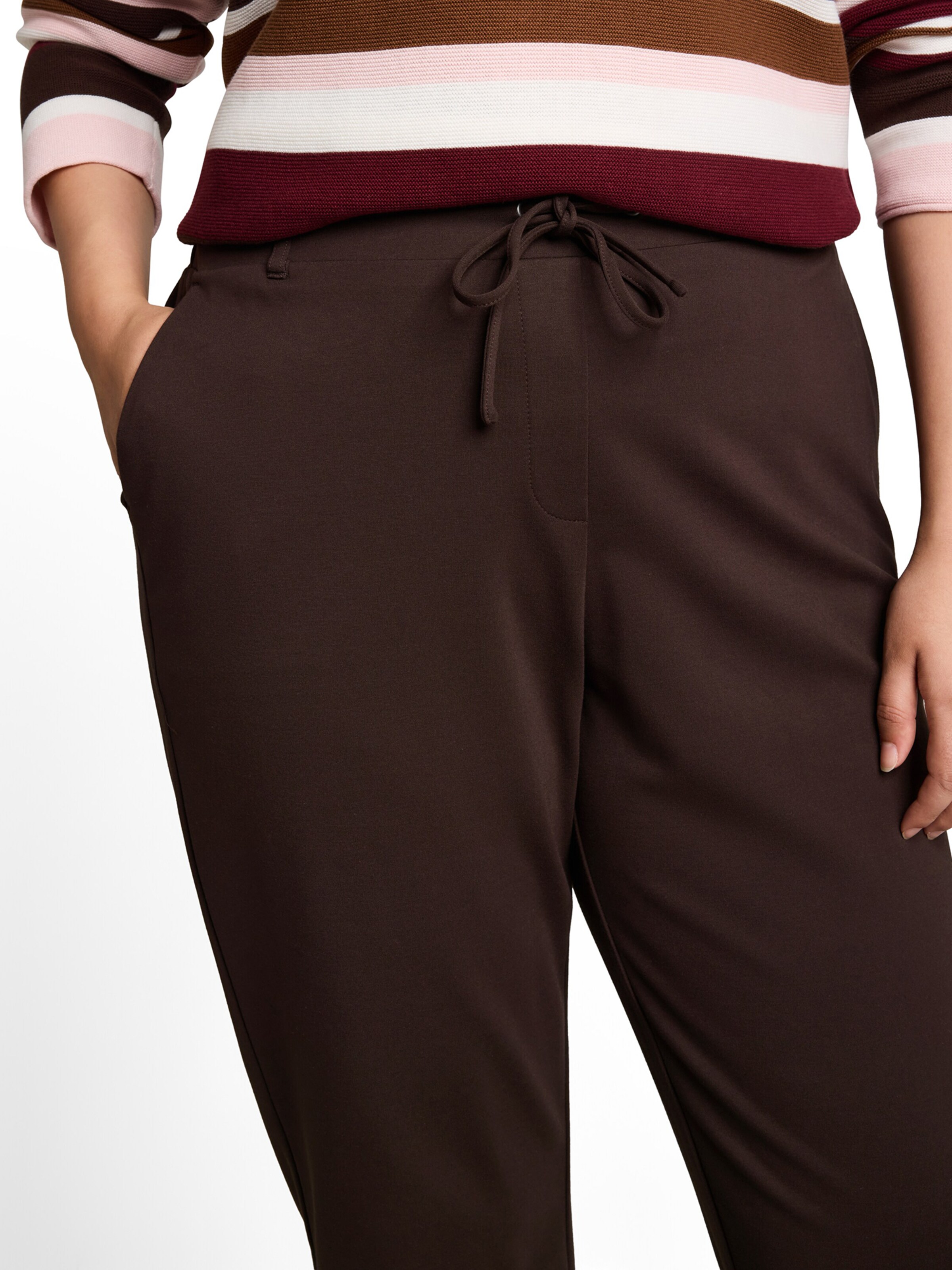 Tom Tailor Women + Ohlapna forma Hlače | rjava barva