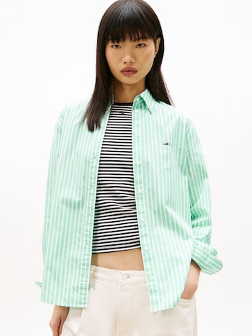 Tommy Jeans Blouse in Groen: voorkant