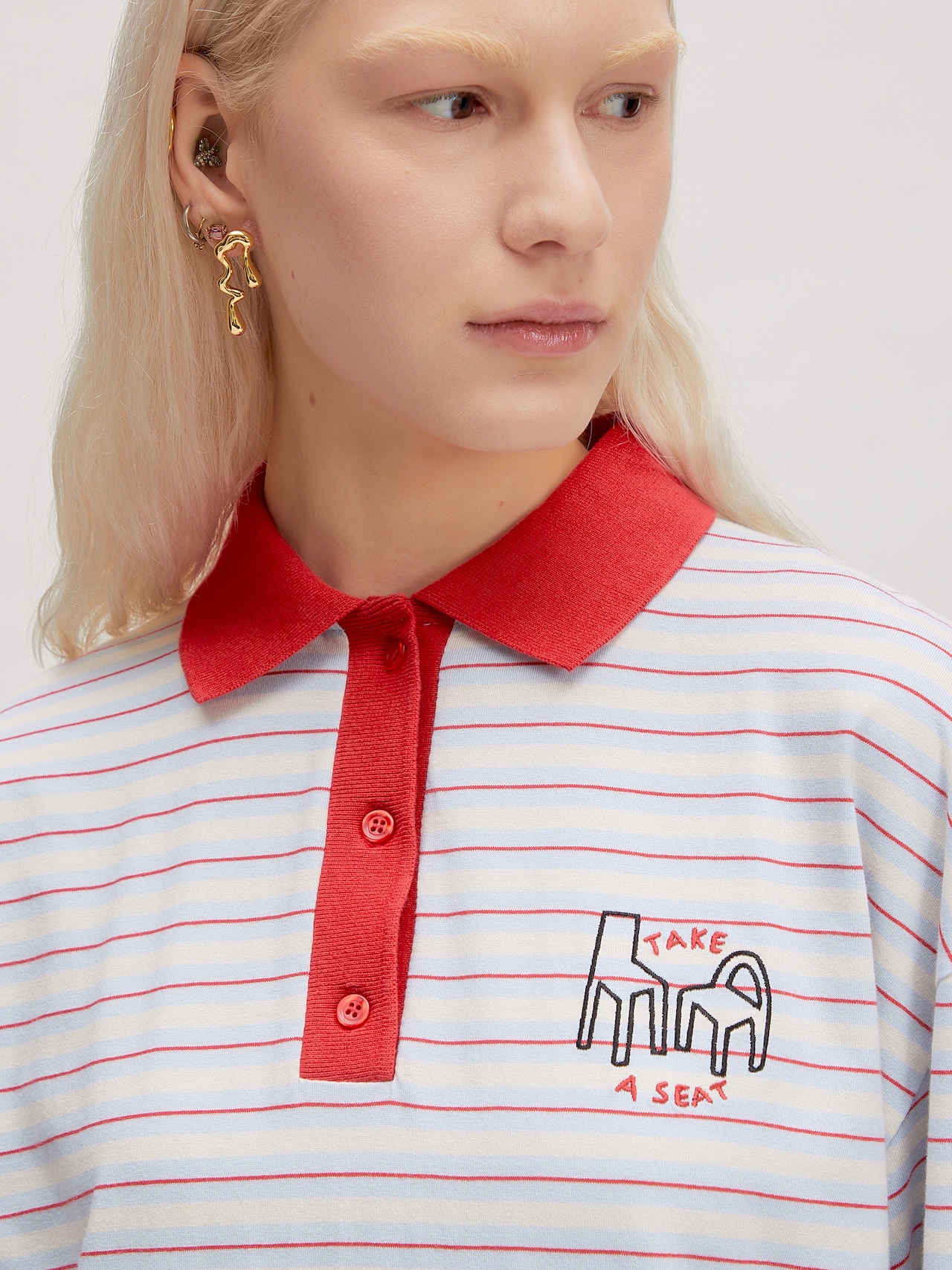 EDITED Shirt 'Elodie' Blauw