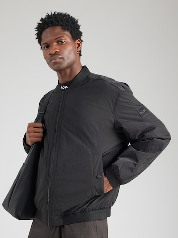 BOSS Between-Season Jacket 'Ovarsi' in Black: front