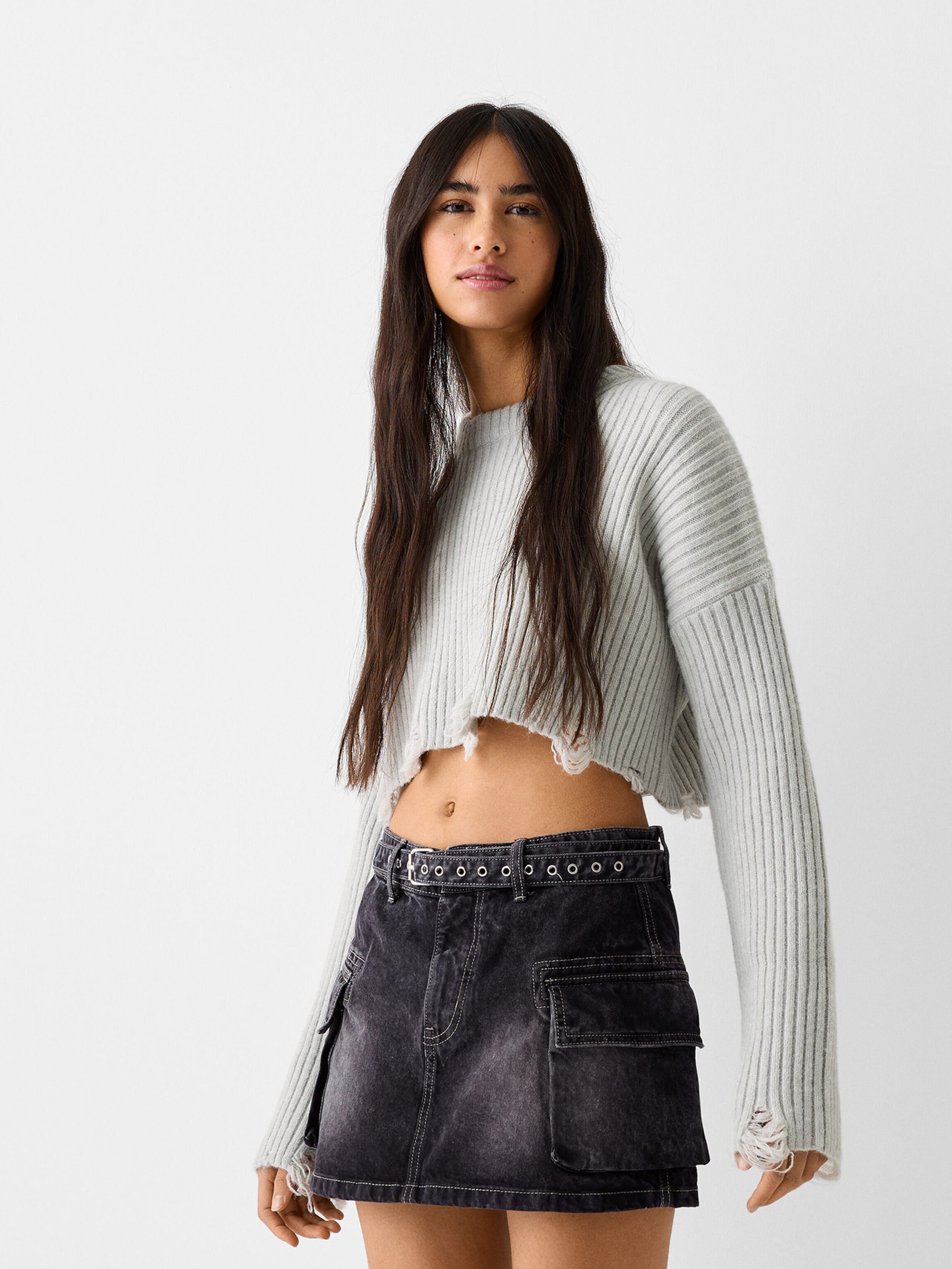 Bershka jupe online cuir