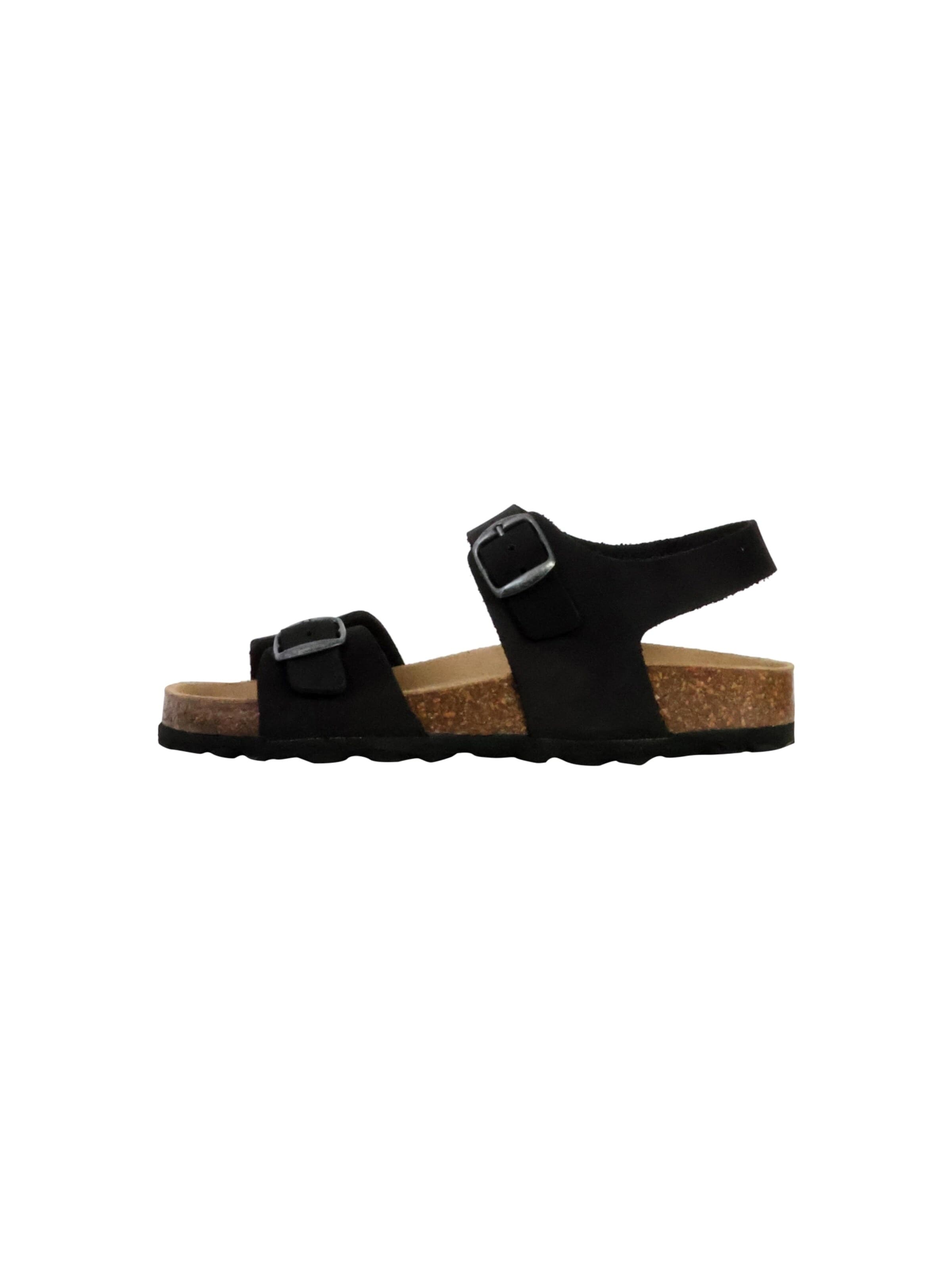 Chaussure basse 'Leder-Pantoletten für Kinder' The Divine Factory en noir : devant